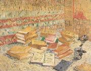 Vincent Van Gogh Still life with French Novels and a Rose (nn04)